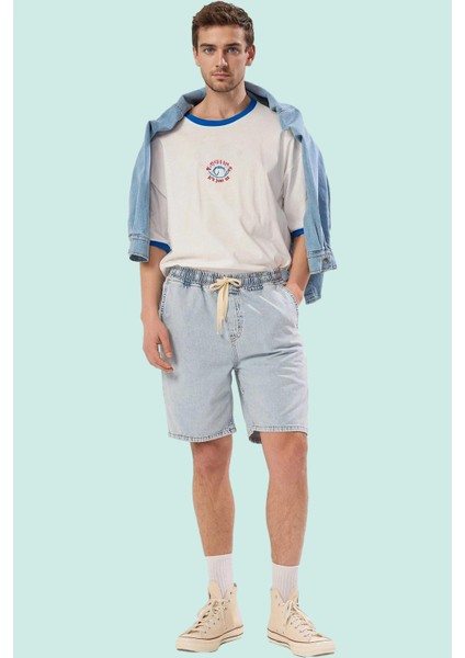 Erkek Kısa Boy Denim Şort Straight Kalıp Pamuk Casual Yaz Stilleri Için Stilin Buluştuğu Yer fiyatları