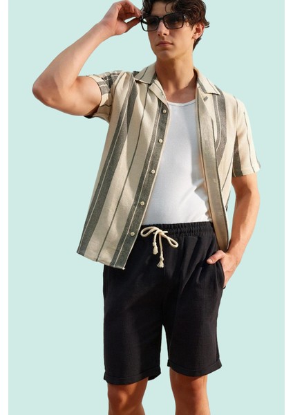 Erkek Yazlık Pamuk Şort Renk Boru Paça Normal Bel Günlük Kullanım Yaz Aylarının Vazgeçilmezi