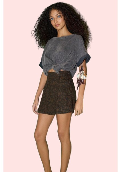 Kadın Yazlık Denim Şort Etek Yüksek Bel Geniş Paça Pamuk Günlük Stil Yaz Aylarının Vazgeçilmezi