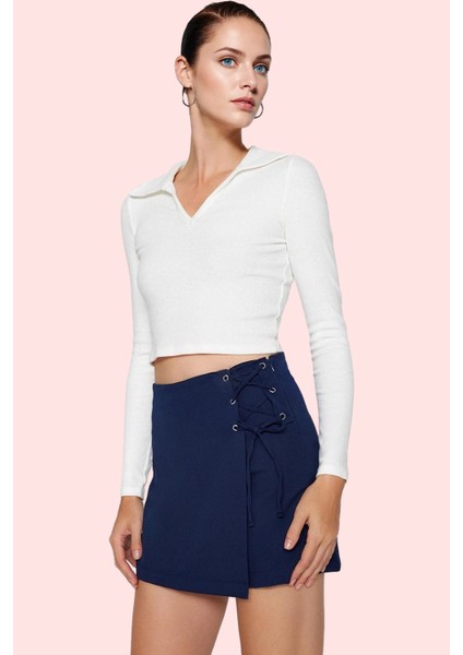 Kadın Kısa Boy Şort Etek Finike Dokuma Kumaş Rahat Günlük Stil Hafta Sonu Kaliteli Malzeme