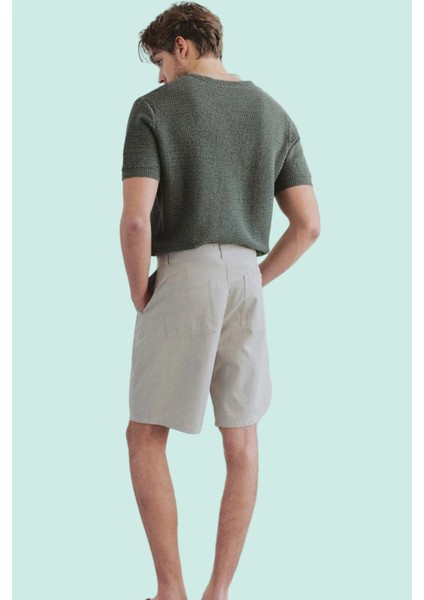 Erkek Yazlık Kapri Şort Dokuma Gabardin Kumaş Rahat Günlük Kombinler Yaz Aylarının Vazgeçilmezi