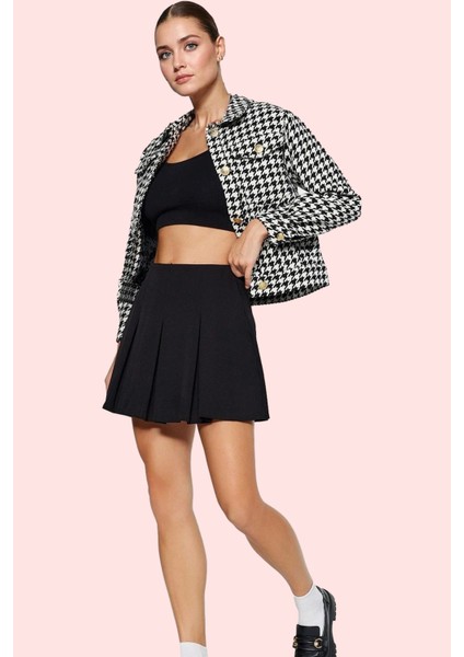 Kadın Pileli Şort Etek Dokuma Kumaş Rahat Günlük Yüksek Bel Hafta Sonu Yaz Aylarının Vazgeçilmezi fiyatları