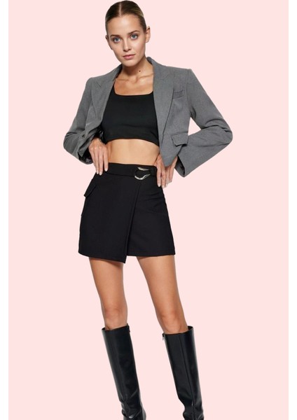 Kadın Düz Şort Etek Yüksek Bel Geniş Paça Polyester Karışımlı Rahat Yaz Aylarının Vazgeçilmezi modelleri