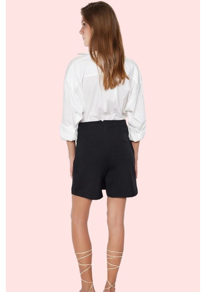 Kadın Fermuarlı Yüksek Bel Dokuma Şort Etek Boru Paça Günlük Kombinler Yaz Aylarının Vazgeçilmezi modelleri