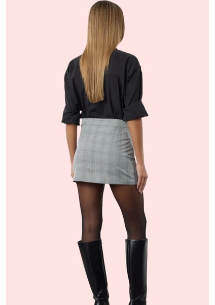 Kadın Mini Boy Ekose Şort Etek Dar Paça Pamuklu Dokuma Kumaş Günlük Yaz Aylarının Vazgeçilmezi modelleri