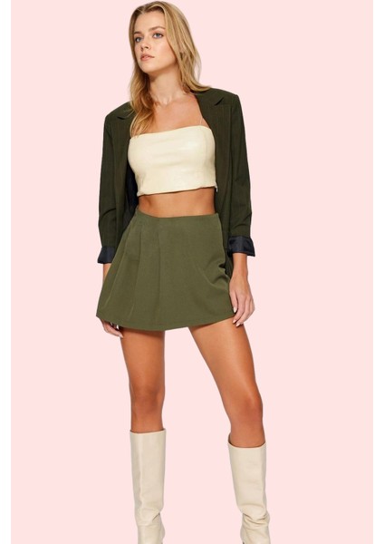 Kadın Kısa Boy Şort Etek Polyester Elastan Günlük ve Şık Kombinler Için Yaz Aylarının Vazgeçilmezi