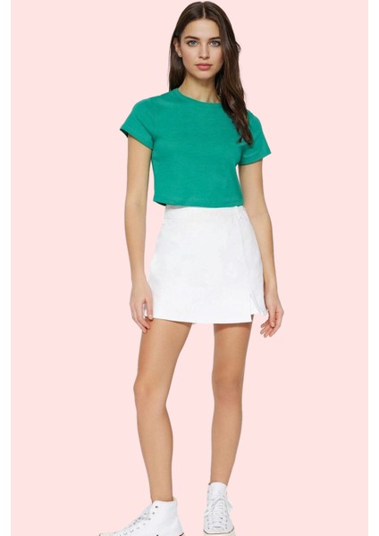 Kadın Yazlık Denim Şort Etek Yüksek Bel Geniş Paça Pamuk Günlük Stil Yaz Aylarının Vazgeçilmezi fiyatları