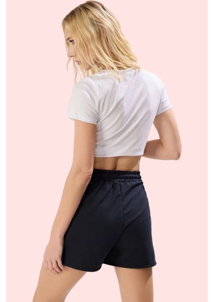 Kadın Yüksek Belli Kısa Şort Dar Paça Örme Kumaş Yaz Günlük Hafta Sonu Stilin Buluştuğu Yer modelleri