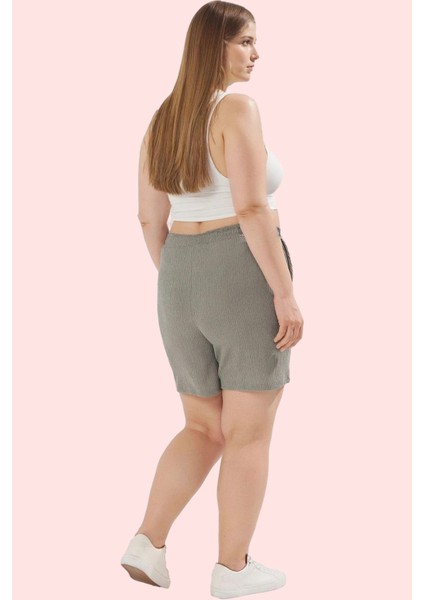 Kadın Yüksek Bel Straight Şort Örme Kumaş Günlük Rahatlık Hafta Sonu Yaz Aylarının Vazgeçilmezi fırsatları