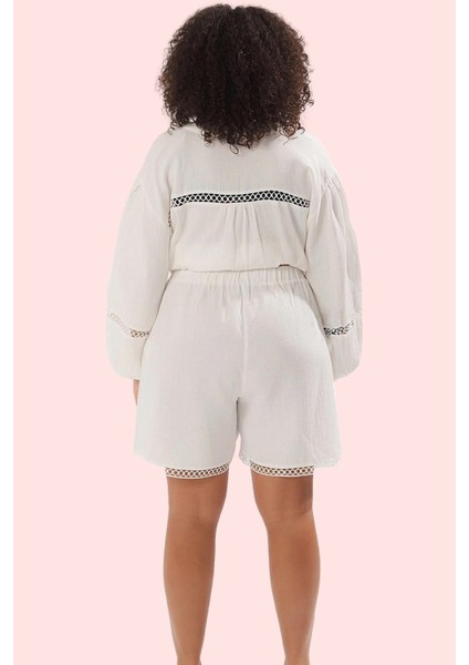 Kadın Büyük Beden Kısa Şort Pamuk Dokuma Rahat Yaz Stilin Buluştuğu Yer Vazgeçilmez Tasarım modelleri