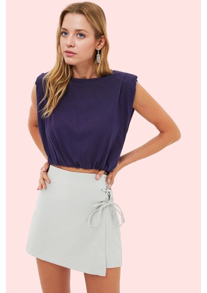 Kadın Kısa Boy Şort Etek Finike Dokuma Kumaş Rahat Günlük Stil Hafta Sonu Kaliteli Malzeme