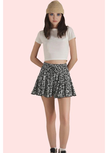 Kadın Yüksek Bel Kısa Boy Geniş Paça Şort Etek Çiçekli Dokuma Günlük Kullanım Modern Tasarım fiyatları