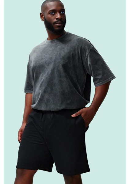 Büyük Beden Erkek Şortu Pamuk Regular Boru Paça Yazlık Rahat Günlük Kullanım Modern Tasarım