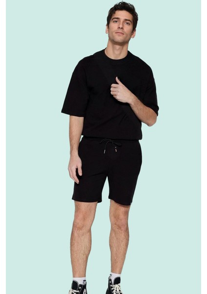 Erkek Günlük Şort Pamuk Renk Rahat Kalıp Yaz Aylarının Tercihi Hafta Sonu Kaliteli Malzeme