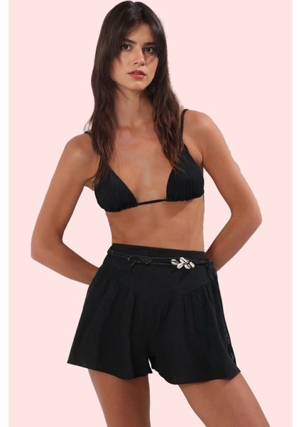 Kadın Yazlık Şort Pamuk Flamlı Dokuma Geniş Paça Plaj Stili Günlük Kullanım Modern Tasarım fiyatları