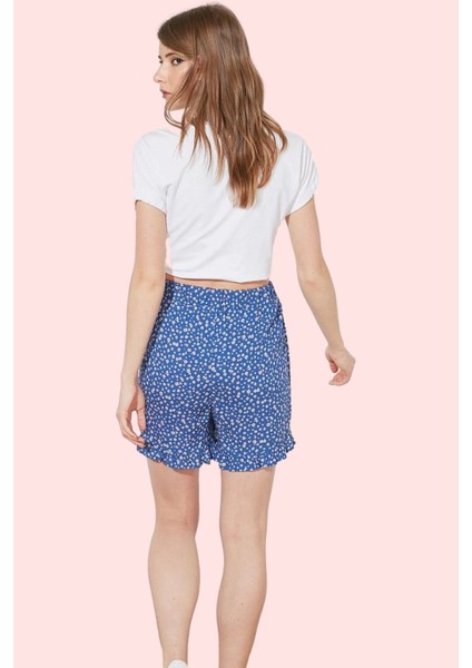 Kadın Viskoz Şort Etek Yüksek Bel Geniş Paça Çiçekli Dokuma Tasarım Yaz Aylarının Vazgeçilmezi modelleri