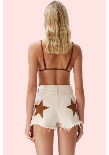 Kadın Yüksek Bel Denim Şort Renk Dar Paça Pamuk Yaz Kombinleri Günlük Kullanım Özel Günler modelleri