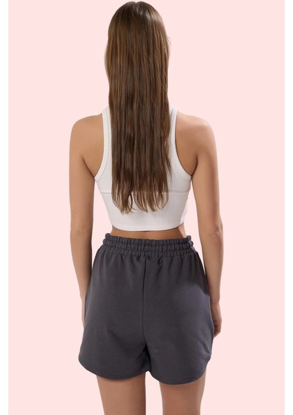 Kadın Örme Kumaş Şort 2 Iplik Penye Straight Kalıp Yazlık Günlük Kullanım Kaliteli Malzeme modelleri