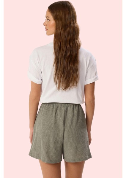 Kadın Beli Lastikli 2 Iplik Penye Örme Şort Günlük Kullanım Hafta Sonu Yaz Aylarının Vazgeçilmezi modelleri