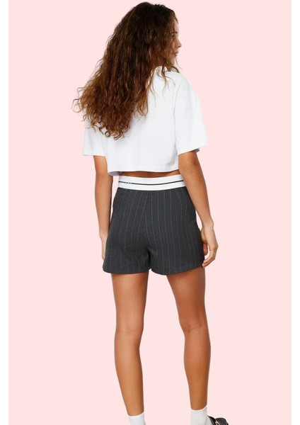 Kadın Yüksek Bel Kemerli Şort Etek Polyester Viskoz Şık Gece Günlük Kullanım Modern Tasarım modelleri