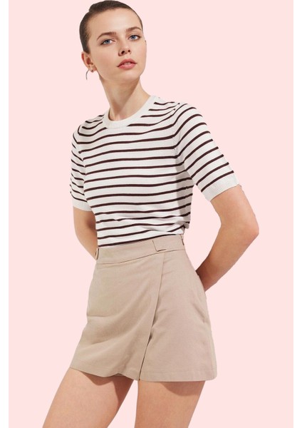 Kadın Kısa Boy Geniş Paça Şort Etek Pamuk Gabardin Dokuma Günlük Şıklık Yaz Aylarının Vazgeçilmezi