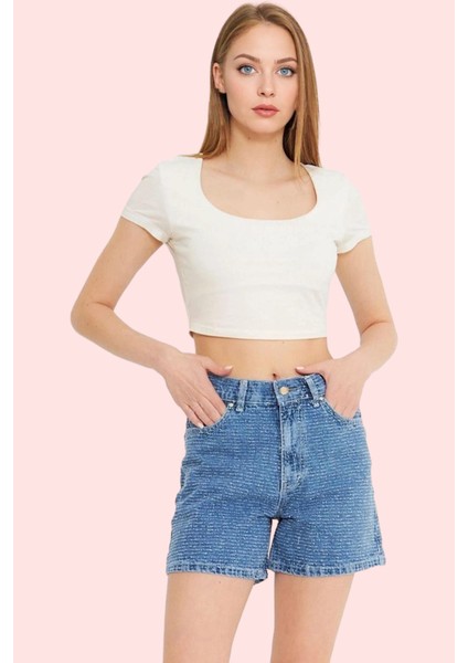 Kadın City Short Denim Şort Pamuk Rahat ve Şık Yaz Kombinleri Günlük Kullanım Modern Tasarım fiyatları