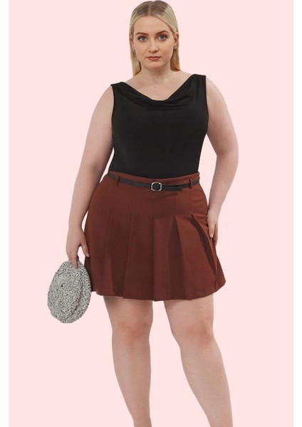 Kadın Büyük Beden Şort Etek Yüksek Bel Kısa Boy Rahat Kesim Iş ve Günlük Dayanıklı Malzeme fiyatları