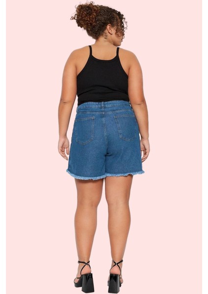 Kadın Denim Yüksek Bel Şort Etek Pamuk Rahat Günlük Stil Hafta Sonu Yaz Aylarının Vazgeçilmezi