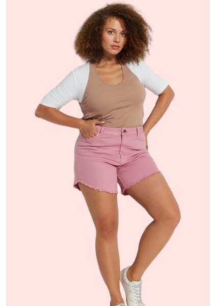 Kadın Yüksek Bel Esnek Pamuklu Denim Şort Buz Mavisi Casual Yaz Kombinleri Günlük Kullanım modelleri