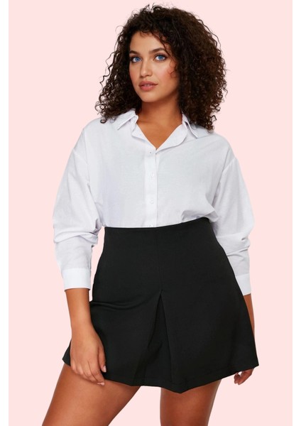 Kadın Düz Desen Şort Etek Kısa Boy Polyester Kumaş Iş Hayatı Için Yaz Aylarının Vazgeçilmezi fiyatları