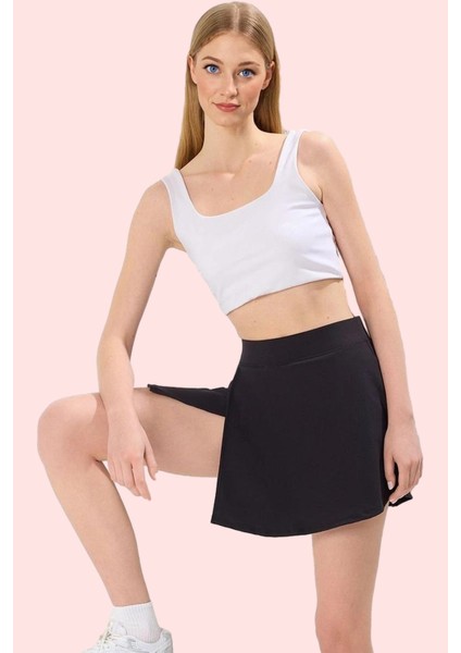 Kadın Şort Etek Içi Şortlu Geniş Paça Örme Spor Yazlık Konfor Günlük Kullanım Modern Tasarım
