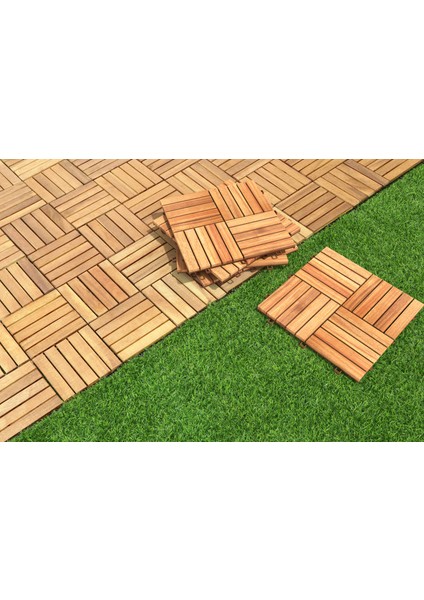 Interbuıld Masif Akasya Zemin Kaplaması 30CM×30CM 10 Adet Karo = 0,9 M2 fiyatları