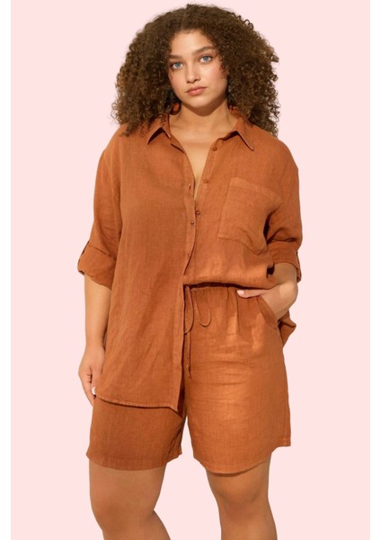 Kadın Keten Geniş Paça Şort Kısa Boy Büyük Beden Rahat Tasarım Günlük Kullanım Özel Günler fiyatları