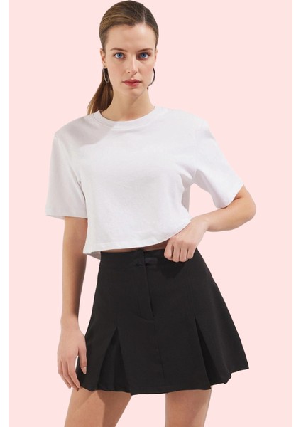 Kadın Düz Desen Normal Bel Kısa Boy Şort Etek Polyester Günlük Kullanım Yaz Aylarının Vazgeçilmezi