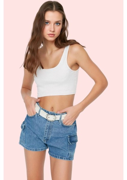 Kadın Denim Yüksek Bel Mini Şort Pamuk City Short Kalıp Günlük Kombinler Dayanıklı Malzeme fiyatları