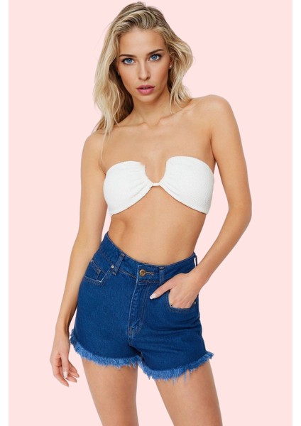 Kadın Pamuk Denim Şort Renk Normal Bel Straight Kalıp Yazlık Plaj Kombinleri Günlük Kullanım fiyatları