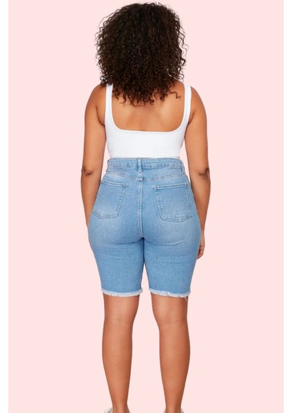 Kadın Skinny Denim Şort Pamuk Rahat Günlük Yaz Kombinleri Için Hafta Sonu Kaliteli Malzeme modelleri