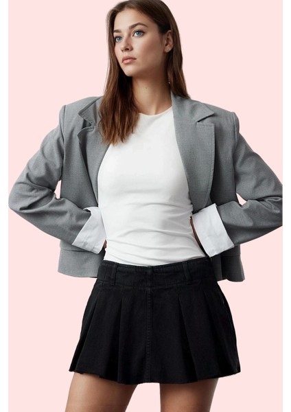 Kadın Denim Şort Etek Pamuk Yüksek Bel Geniş Paça Casual Stil Günlük Kullanım Modern Tasarım fiyatları