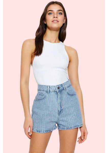 Kadın Denim Şort Pamuk City Short Kalıp Geniş Paça Kısa Boy Yazlık Yaz Aylarının Vazgeçilmezi