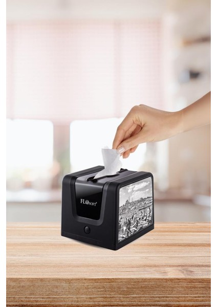 Soft Touch Kadife Desen Modern Peçetelik, Dekoratif Peçete Dispenseri Yumuşak Kaplama F268