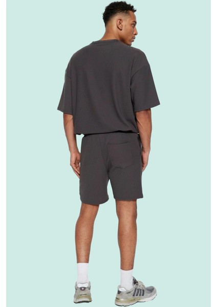Erkek Rahat Kesim Şort; Polyester Elastan Dokulu Ottoman Kumaş Normal Bel Kısa Boy Günlük Kullanım modelleri
