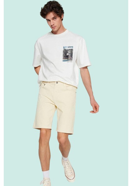 Erkek Kısa Denim Şort Pamuk Stretch Kumaşlı Casual Yaz Günlük Kullanım Stilin Buluştuğu Yer