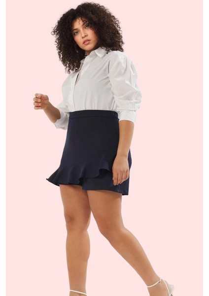 Kadın Şort Etek Dokuma Kumaş Geniş Paça Polyester Karışımlı Ofis ve Günlük Kaliteli Malzeme fiyatları