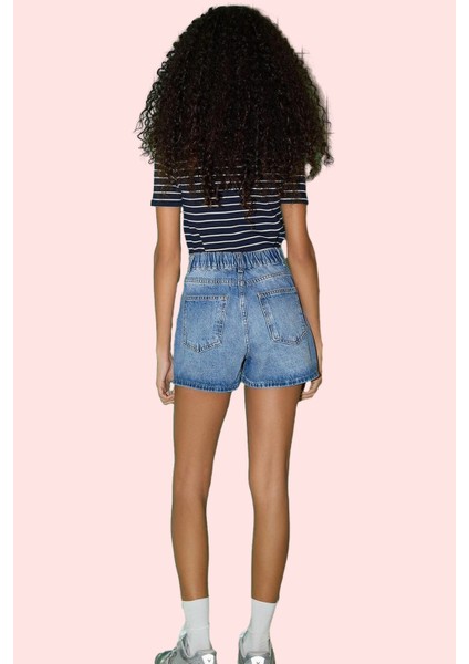 Kadın Pamuklu Denim Şort Düz Desen Rahat Günlük Yazlık Hafta Sonu Yaz Aylarının Vazgeçilmezi modelleri