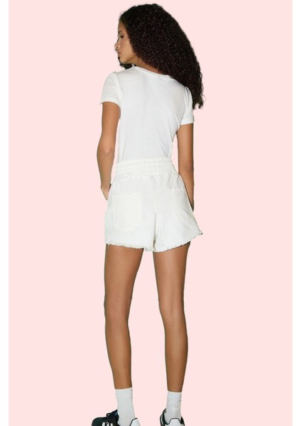 Kadın Denim Şort Geniş Paça Yüksek Bel Pamuk Günlük Kombinler Hafta Sonu Dayanıklı Malzeme modelleri