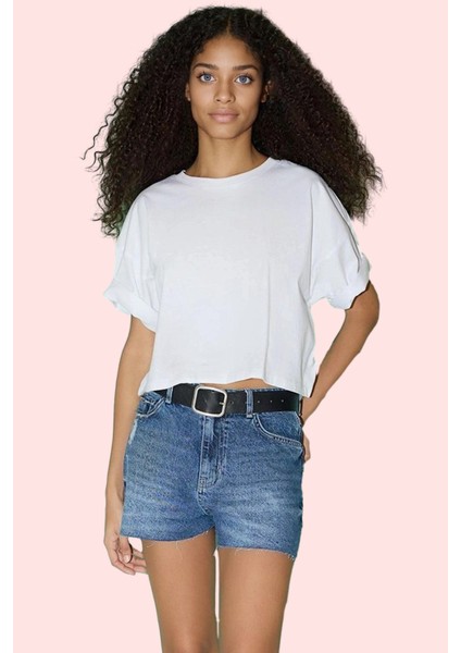 Kadın Pamuk Denim Mini Şort Normal Bel Düz Desen Rahat Günlük Kullanım Yaz Aylarının Vazgeçilmezi