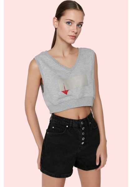 Kadın Pamuk Denim Mini Şort Düz Desen Yüksek Bel Günlük Kullanım Için Yaz Aylarının Vazgeçilmezi fiyatları
