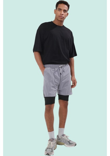 Erkek Spor Kısa Şort Renk Normal Bel Straight Siluet Micro Dokuma Hızlı Kuruma Yaz Aylarının fiyatları