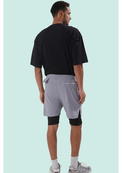 Erkek Spor Kısa Şort Renk Normal Bel Straight Siluet Micro Dokuma Hızlı Kuruma Yaz Aylarının modelleri