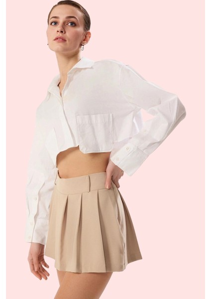 Kadın Kısa Boy Finike Dokuma Piliseli Şort Etek Rahat Günlük Hafta Sonu Yaz Aylarının Vazgeçilmezi fiyatları